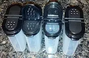 [Tupperware] Large Spice Shaker Set of Four. Black Seals