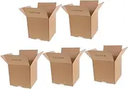Sewroro Enduring Square Cardboard Boxes 5pcs Moving Boxes for Shipping Cardboard Storage