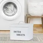 Dryer Sheet Holder with Lid Modern Multifunctional Metal Dustproof Dryer Sheet