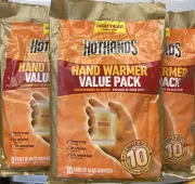 Lot Of 3. HotHands Hand Warmers Value Pack- Total 30 Pairs Up To 10 Hrs Heat