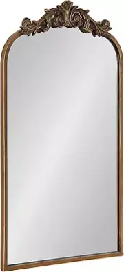 Arendahl Traditional Arch Mirror, 19" X 30.75", Gold, Baroque Inspired Wall Deco