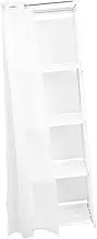 White Freestanding Wardrobe Closet with Curtain Design Portable Storage Organizer for Clothes Easy Assembly Multi Layer Craft Cabinet Dust for Bedroom Storage
