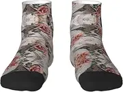 [JBYJBX] Flower Paris Eiffel Tower Print Adult Socks Womens Mens Workout Thermal Cozy All-Season Gift Holiday Articles Use