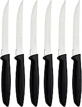 Tramontina Plenus Steak Knife 6-Piece Set, Black