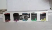 NEW Brybelly Professional Dice Cups Game Night Pack Colorful 5 w/matching dice