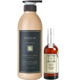 Parfum 巴黎帕芬 香氛精油洗髮精600ml+經典香水小蒼蘭護髮油100ml