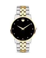 Movado Museum Classic Two-Tone Diamond-Index Watch, 40mm