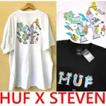 BLACK極新HUF X STEVEN美國西岸知名塗鴉插畫HARRINGTON藝術家Q版動物圖案短T