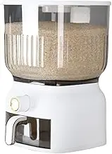 10KG Kitchen Rice Bucket Storage Box Cereal Dispenser Moisture-Proof Cereal Dry Food Grain Bin Container Easy to Use, Square