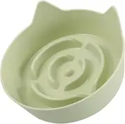 HOMOBABE Cute Cat Food Bowl with Antitip Design Nonslip Base Durable Plastic Fun Ear Shape for Kittens and Puppies Feeding Plate Bright for Indoor Pets