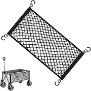 Cargo Net | Mesh Elastic Automotive Cargo Storage with Hooks - Elastic Stretchable Mesh 27x13Inch Organizer for ATV Trailer Motorcycle Car Boats Trunk