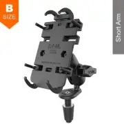 RAM Motorcycle Fork Stem Short Arm Quick Grip Phone Kit