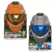 Mega Construx Halo Zone Control Fiesta Helmet Orange Silver - 2 PACK NO CARD BOX