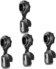 JOINPAYA 4pcs 270 Stand Conversion Recording Boom Arm with Stand Mic Holder Clip Mic Holder Radio Mic Clip Handheld Plastic Black
