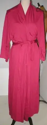 NWT New Designer Natori Wrap Robe Womens L Soft Red Modal Long Pockets Nice Belt
