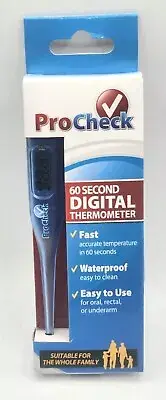 Procheck 60 Second Digital Thermometer For Fast and Accurate Temperature 1 Count