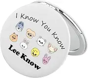BEKECH Stray K-POP Boy Group Compact Mirror I Know You Know Lee Know K-POP Fans Gift K-Drama Music Fans Pocket Mirror (I Know You Know Lee Know), 2.75*0.35inches