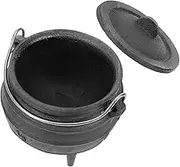 Kichvoe Pot Cast Iron Halloween Cauldron Adornment for Desktop Decoration Sacrificial Prop Cozy Ambiance for Themed Parties Decor
