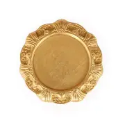 30mm Round Vintage Brass Cameo Cabochon Setting Ornate Victorian Floral Frame