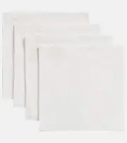 [Once Milano] Once Milano Set of 4 linen napkins One Size white