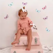 Multi Coloured Sprinkled Butterflies Australian Design Hand Painted Peel & Stick, Removable Wall Decal. Nursery, Kids Playroom, Kids Teens Bedroom