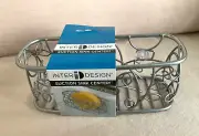 NEW InterDesign Sinkworks Sink Center, Suction Back Stainless Steel Leaf Design