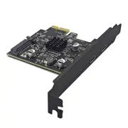2Port TYPE-C PCIE Card PCI Express 3.0 X1 to Dual USB-C Expansion Card8552