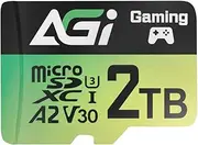 AGI TF138 MicroSDXC Memory Card 2TB with Adapter and microSDXC, A2, U3, V30, Read Speed up to 170MB/s for Drone/DashCam/Camera/Phone/Switch/PC/Tablet