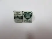Stollers Seeds Hicksville OH CORN TIN ADVERTISING SIGN SEED BAG TAG NOS (Sh212)