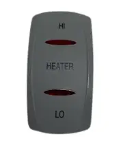 Carling Gray Dual Red Lighted "Heater " Rocker Switch Cover