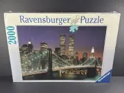 Vintage Ravensburger Twin Towers WTC New York Brooklyn Bridge 2000 Piece Puzzle