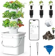 SJZXUV 18 Plants hydroponic Growing System kit, hydroponic Tower Indoor Garden, 10-Liter Large-Capacity Water Tank Circulation, soilless Planting Vegetables and Fruits,Suitable for Indoor and Outdoor
