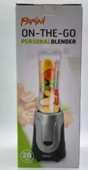 Parini On The Go Personal Blender 20oz BPA-Free Bottle, SS Blades, Anti-Slip NEW