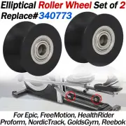 2x Elliptical Roller Wheel 340773 For Epic FreeMotion Proform NordicTrack Reebok