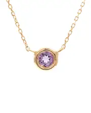 14K 0.11 ct. tw. Amethyst Necklace