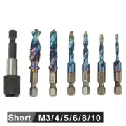 High Speed Steel Drill Tap Bit Set 7PCS Metric Tapping for Professional Use