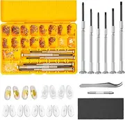 Eyeglass Repair Kit，Hiketolight Sunglasses Repair Kit with 1100pcs Eyeglass Screws Include Nose Pads, Precision Screwdriver Set and Tweezers for Eyeglasses, Sunglasses,Watch Clock Spectacle Repair