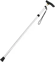 FOMIYES Telescopic Anti- Heavy Duty Walking Cane Canes for Men for Stability Cane for Men Walking Sticks for Hiking Collapsible Walking Cane Folding Canes Aluminum Alloy Silver
