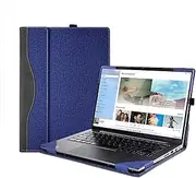 Case Cover for 14 inch 2-in-1 Laptop Lenovo Yoga 7i 7 14ARP8 14IRL8 14ARB7 14IAL7,PU Leather Bag Notebook Protective Shell Sleeve with Pen Holder (Navy Blue)