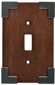 Brainerd - Rowland - Single Switch Plate - Charcoal Ebony and Soft Iron