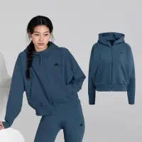 在飛比找Yahoo奇摩購物中心優惠-adidas 外套 ZNE Full-Zip 女款 藍 黑 