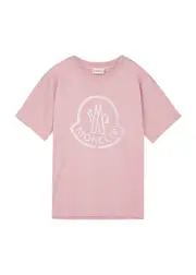 Moncler Kids Logo-print Cotton T-shirt (12-14 Years) - Pink - 12 Years 12 years