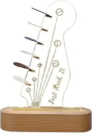 Guitar Pick Display Case, Guitar Pick Case Holder - Lighted Wood Acrylic Guitar Pick Holder, Pick Storage,Guitar Pick Display Rack