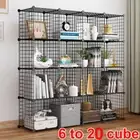 6 to 20 Cube DIY Metal Wire Storage Shelves Cabinet Bookcase Shelf Display Toy