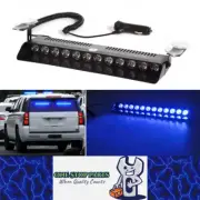 Blue Car Strobe Light Windshield Suction Mount Beacon Lamp Flash Warning Light