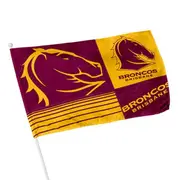Brisbane Broncos Licensed NRL KIDS Pole Game Day Flag Banner