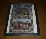 1895 LION BREWERY CINCINNATI FRAMED COLOR AD PRINT