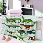 Dinosaur Calculation Model 3D Warm Plush Fleece Blanket Picnic Sofa Couch