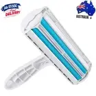 2-Way Pet Dog Cat Hair Roller Lint Remover Brush for Sofa Carpets (Blue)