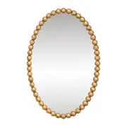 Esme Oval Wall Mirror - Gold Leaf